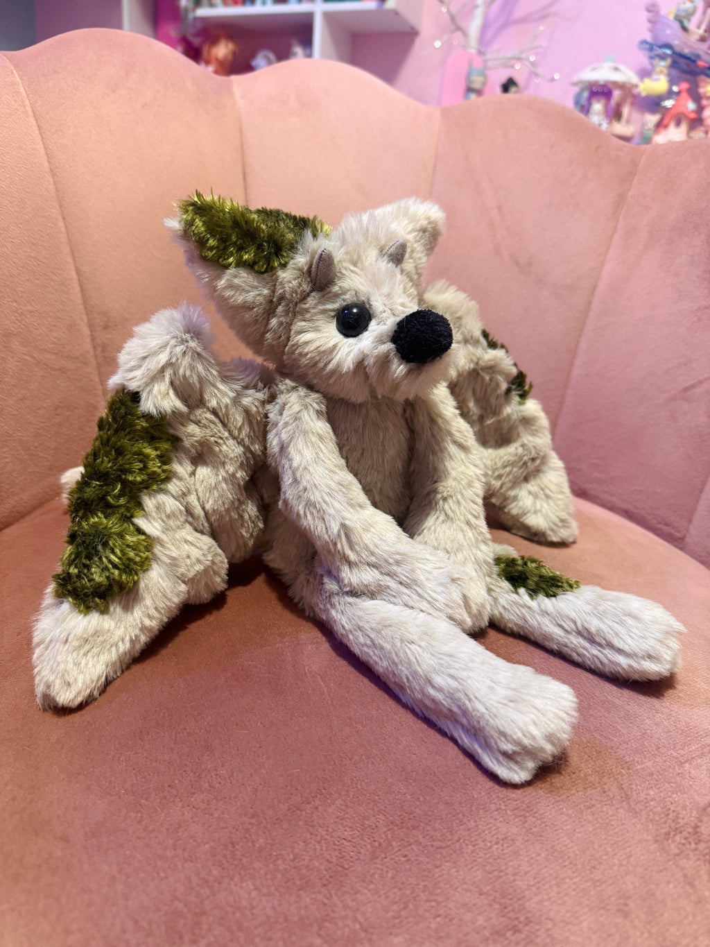 GARGOYLE FOX - Handmade Luxury Weighted Plush Fluffy Fox Doll