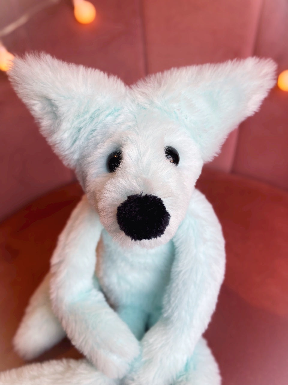 FROST FOX - Handmade Luxury Weighted Plush Fluffy Fox Doll