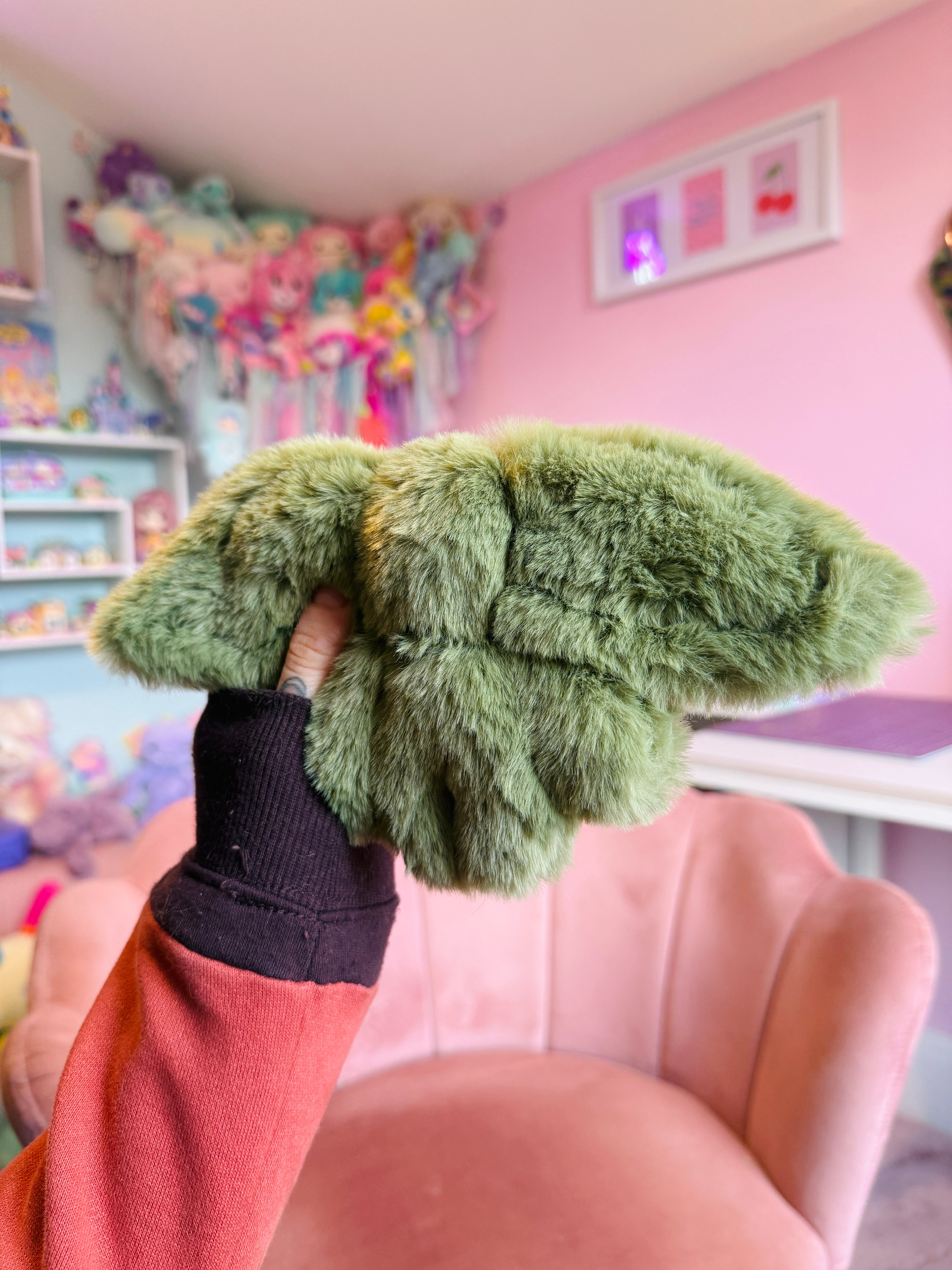 FOREST GOBLIN PALMPUFF (A) - Handmade Mini Luxury Weighted Doll