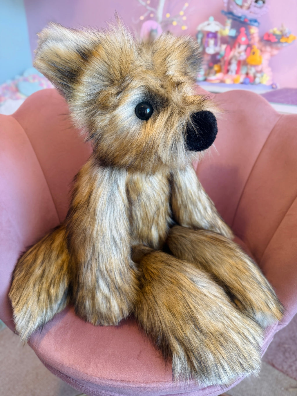 XXL FLUFFY FERAL FOX - Handmade Luxury Weighted Plush Doll