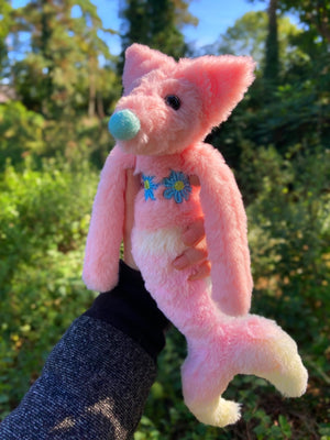 MERFOX - Handmade Luxury Weighted Plush Fluffy Fox Doll
