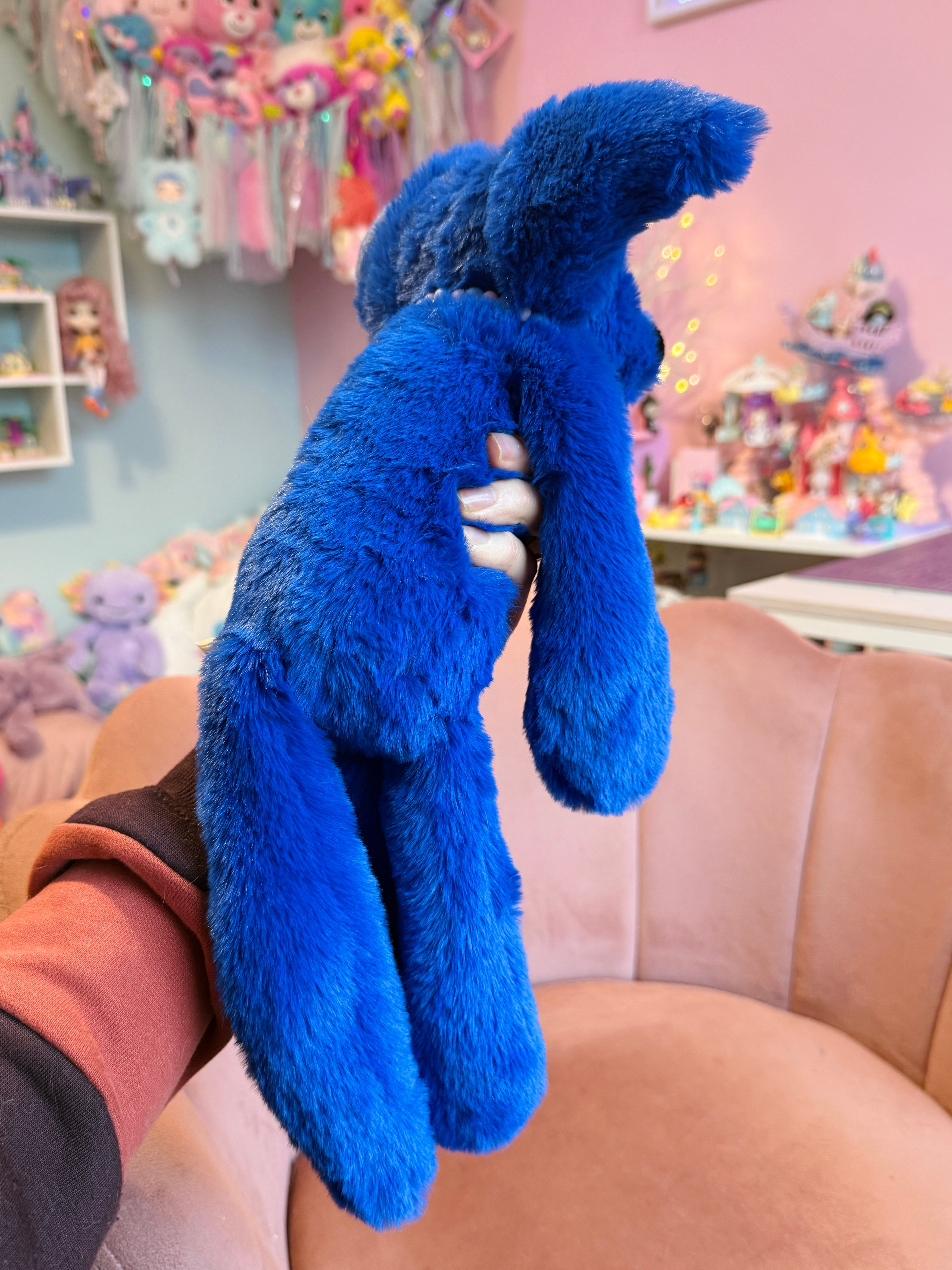 BIG MIDNIGHT FOX - Handmade Luxury Weighted Plush Fluffy Fox Doll