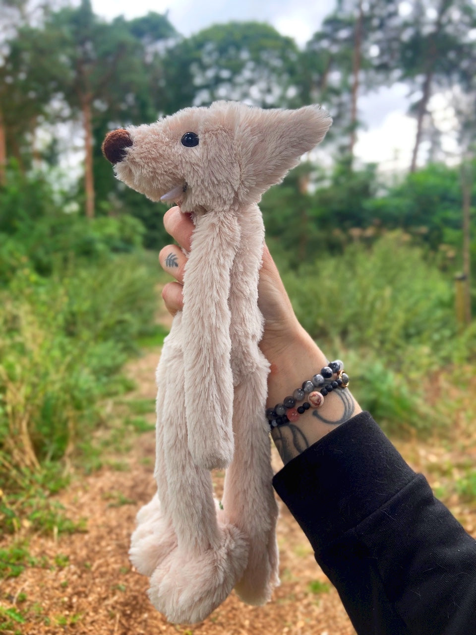 BIGFOOT FOX (2) - Handmade Luxury Weighted Plush Fluffy Fox Doll