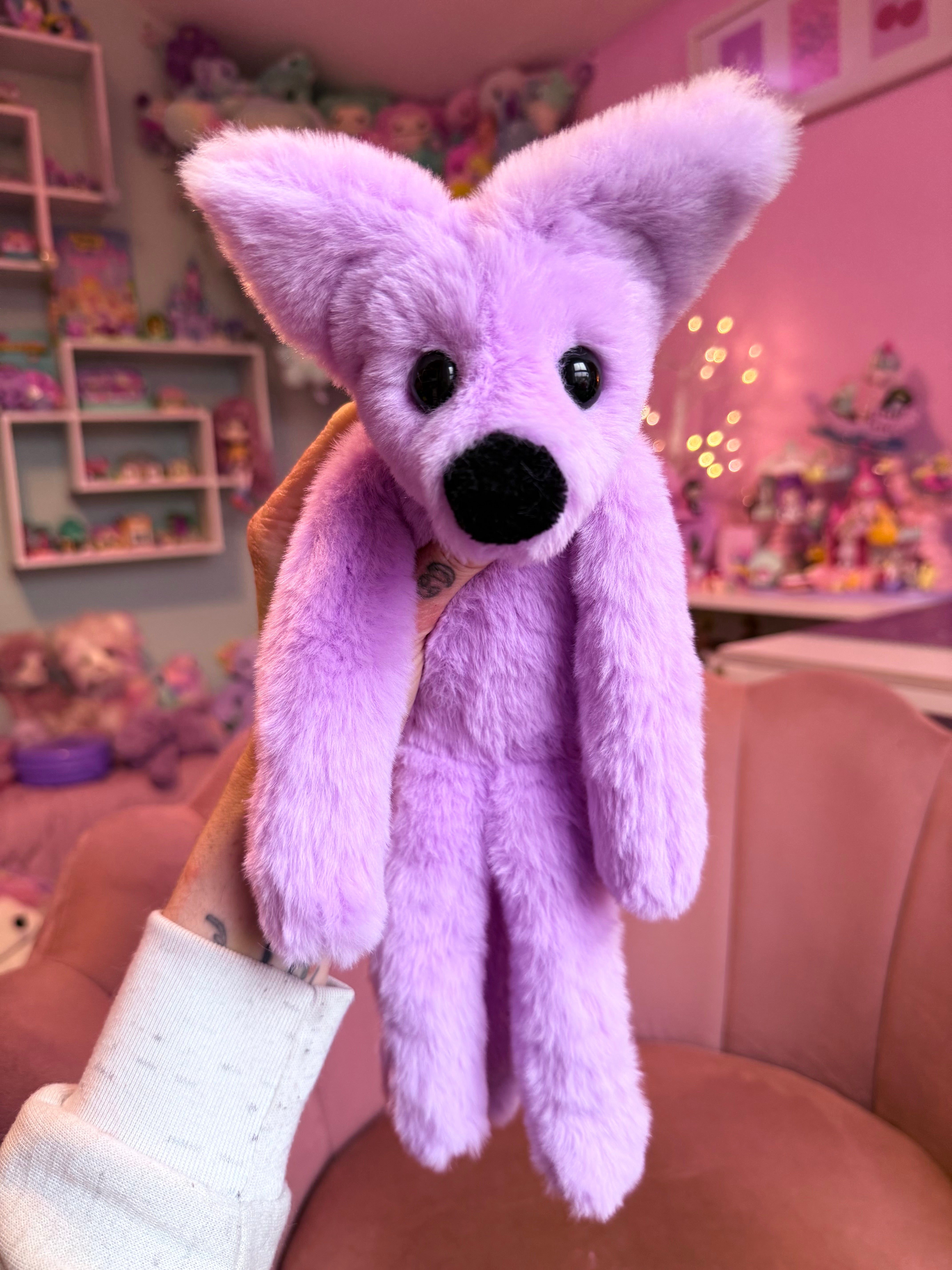 LILAC FOX - Handmade Luxury Weighted Fox Doll