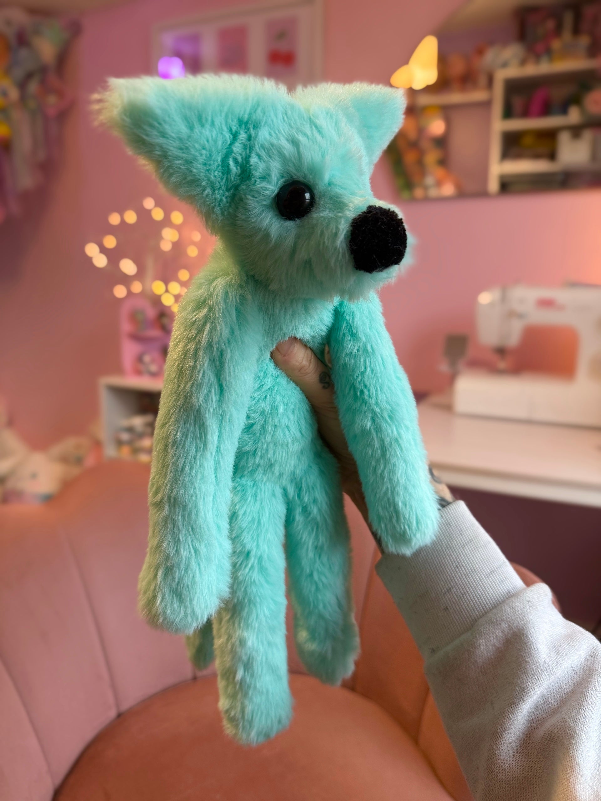 MINT FOX - Handmade Luxury Weighted Fox Doll