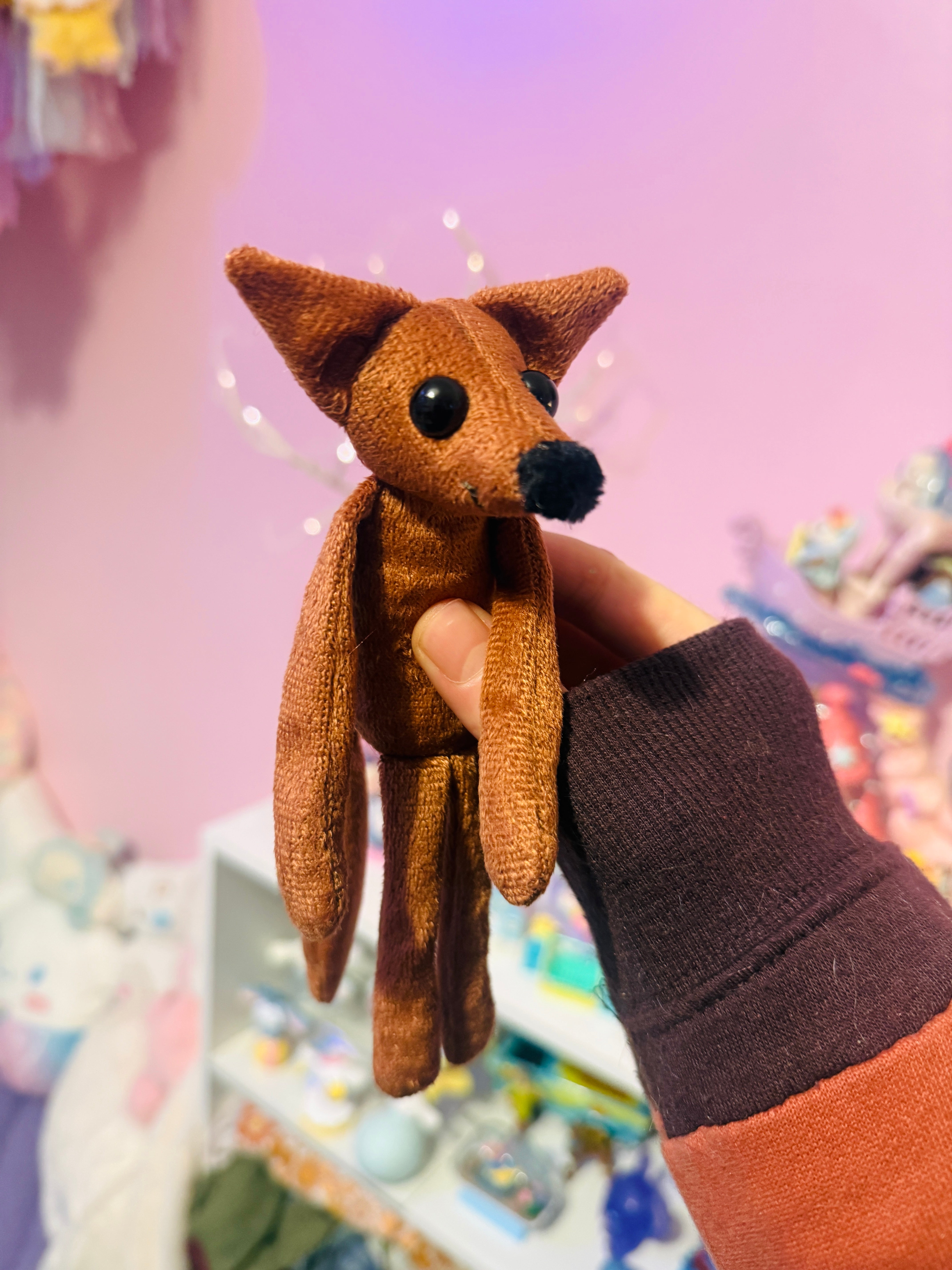 TINY MAPLE FOX (B) - Handmade Luxury Weighted Fox Doll