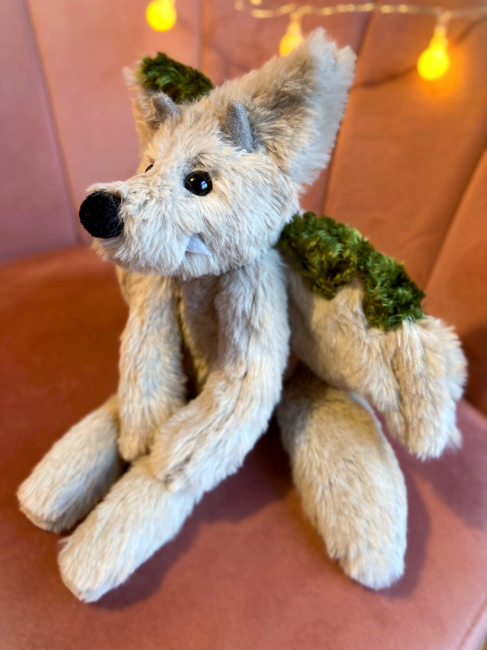 GARGOYLE FOX - Handmade Luxury Weighted Plush Fluffy Fox Doll