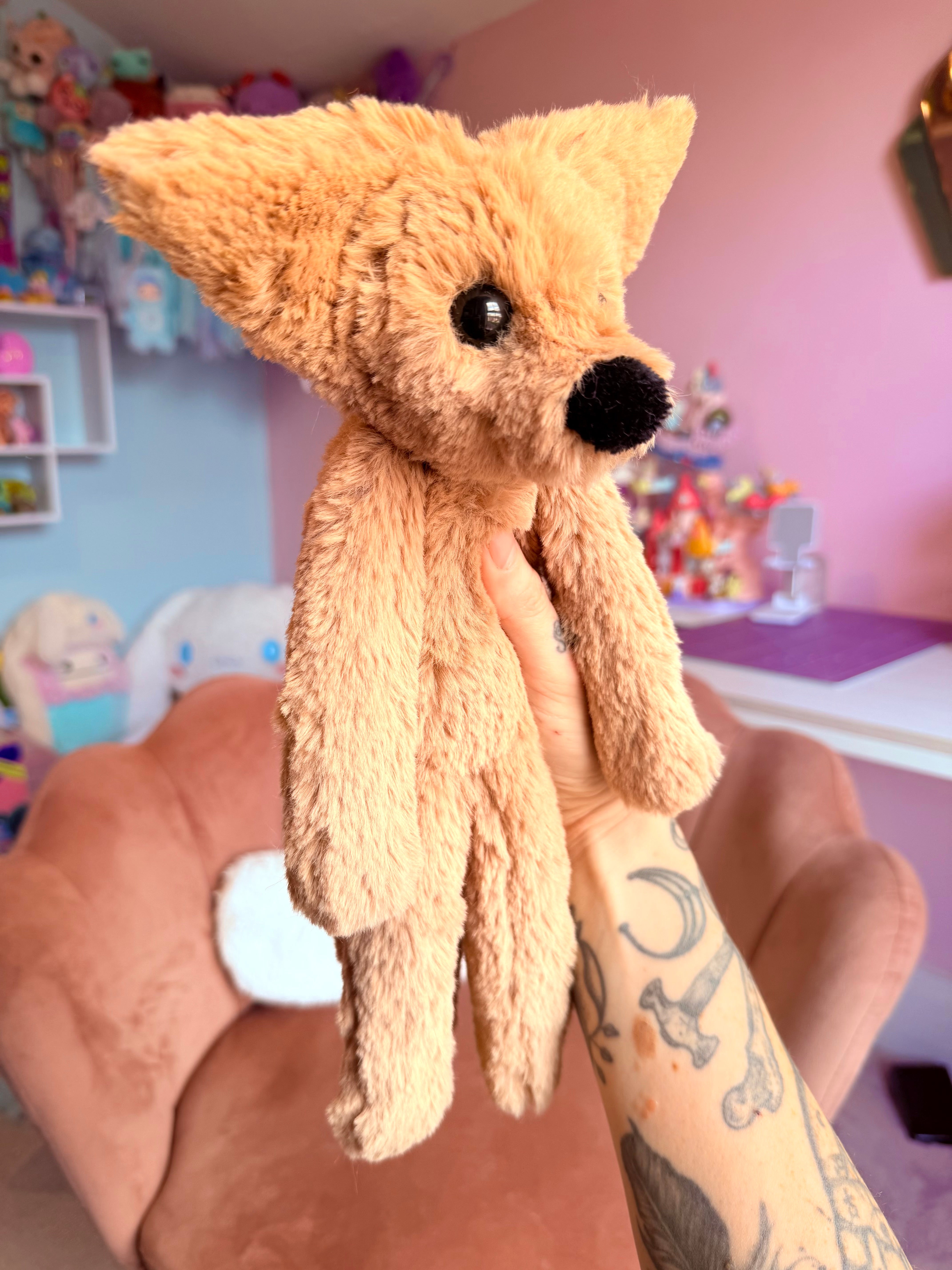 FUDGE FOX (A) - Handmade Luxury Weighted Fox Doll