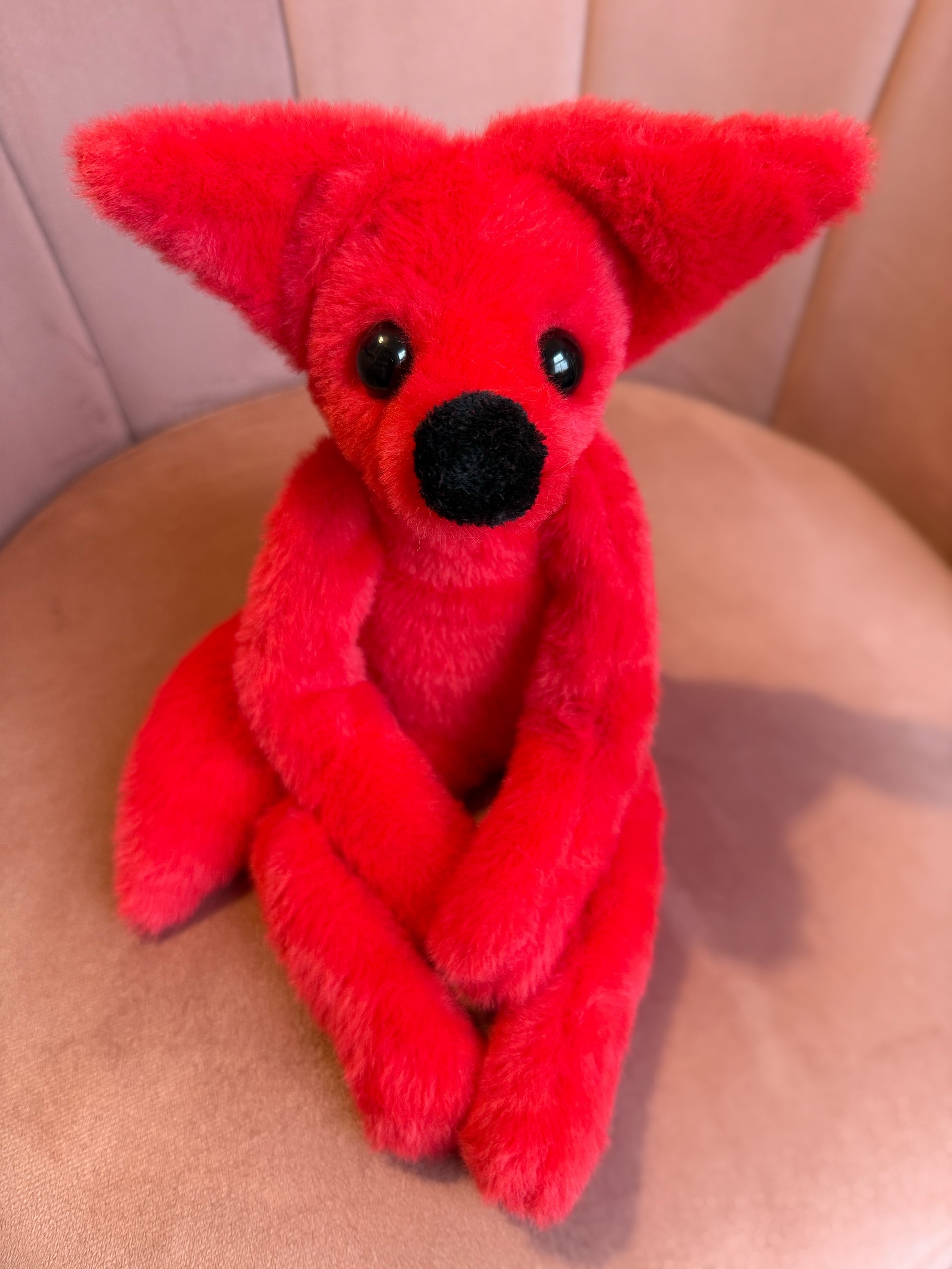 CRIMSON FOX - Handmade Luxury Weighted Fox Doll