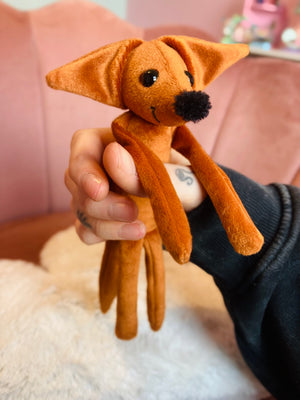 TINY RED FOX - Mini Handmade Luxury Weighted Fox Doll