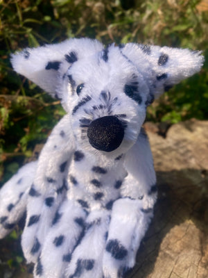 ‘PONGO’ SPOTTY FOX (A) - Handmade Luxury Weighted Plush Fluffy Fox Doll