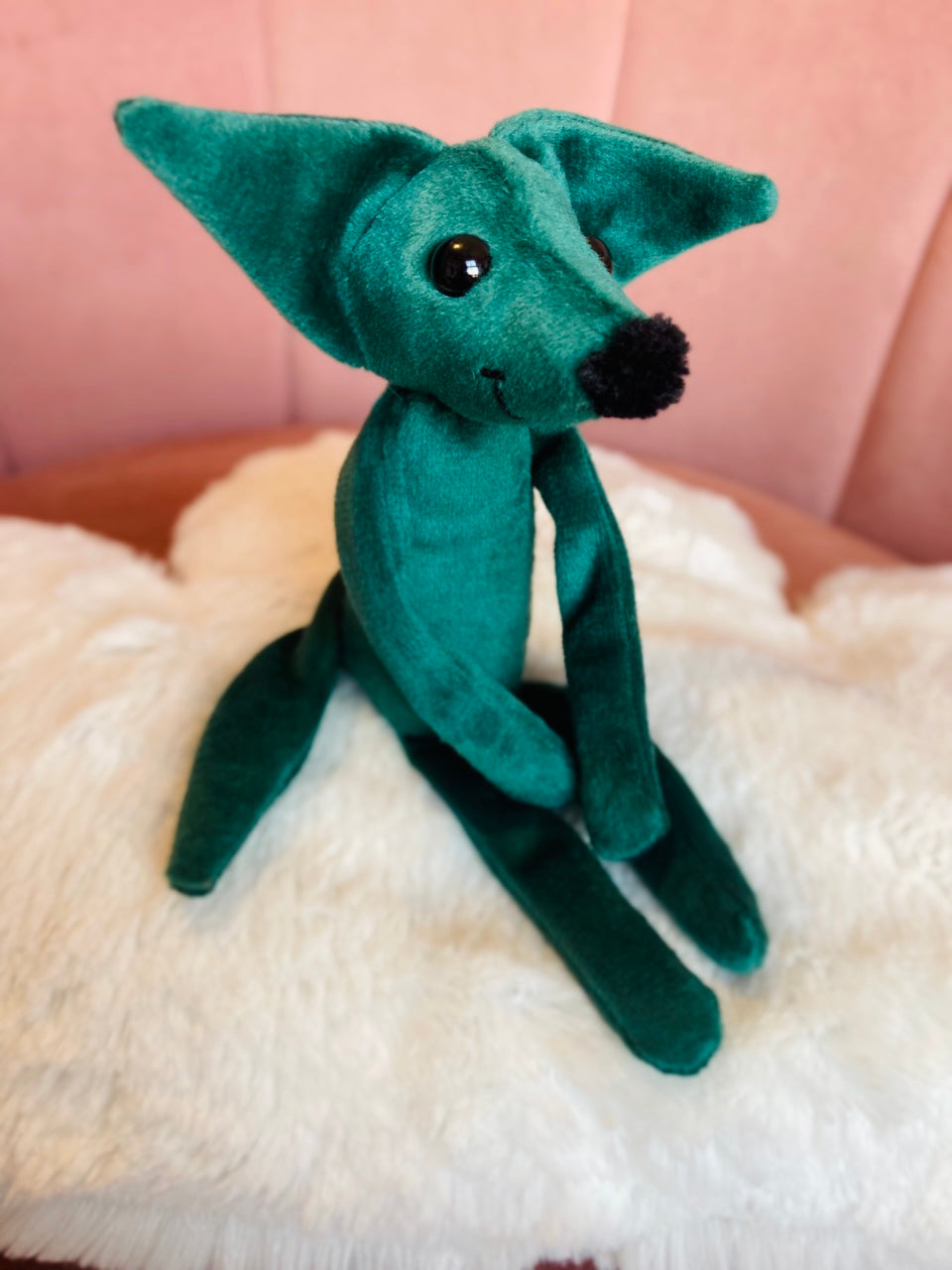 TINY FOREST FOX (A) - Mini Handmade Luxury Weighted Fox Doll