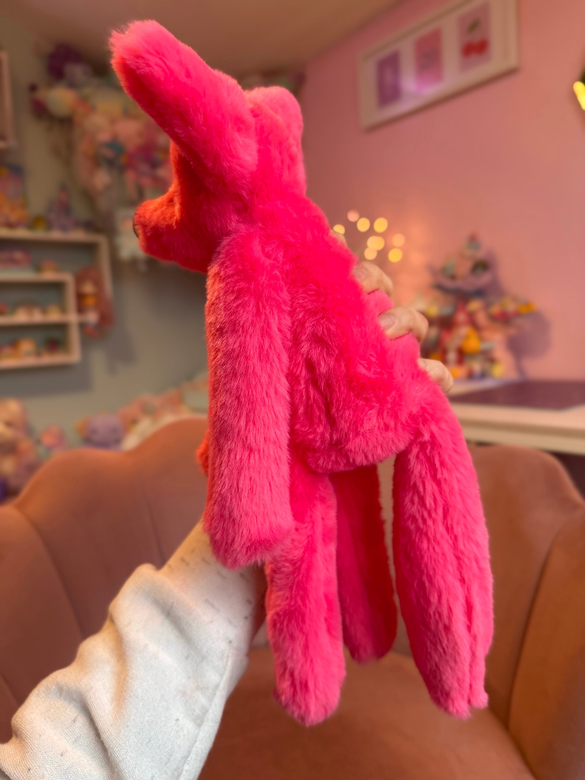 FUCHSIA FOX - Handmade Luxury Weighted Fox Doll