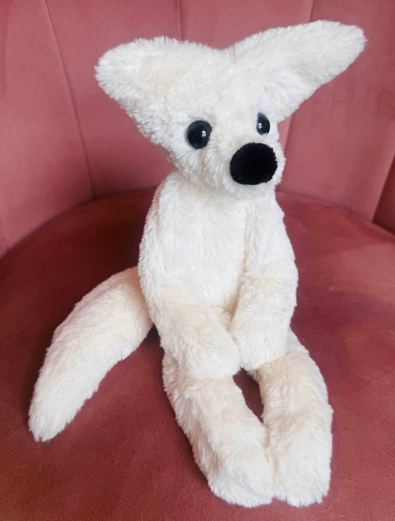 ARCTIC FOX - Handmade Luxury Weighted Plush Fluffy Fox Doll