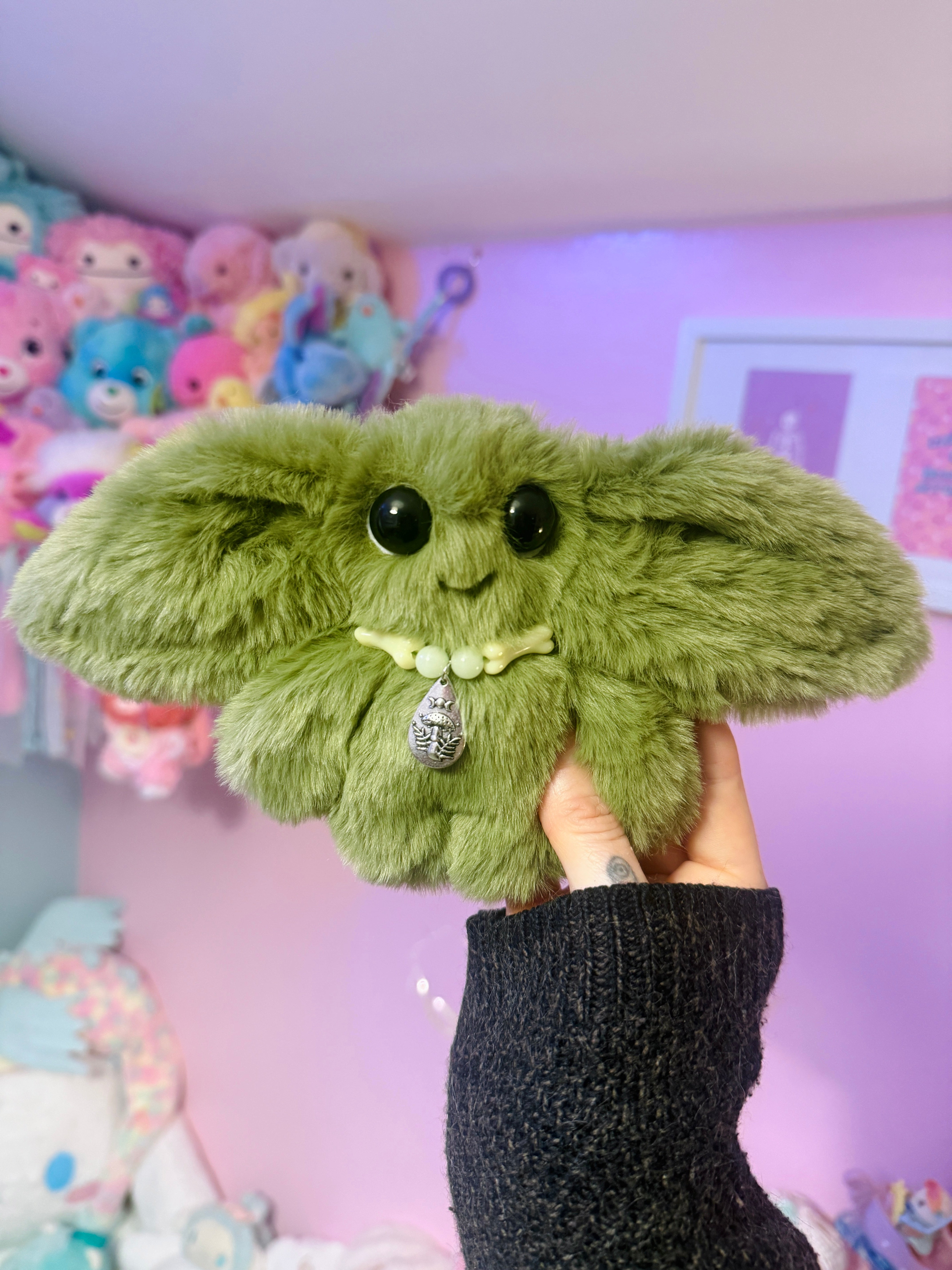 FOREST GOBLIN PALMPUFF (B) - Handmade Mini Luxury Weighted Doll