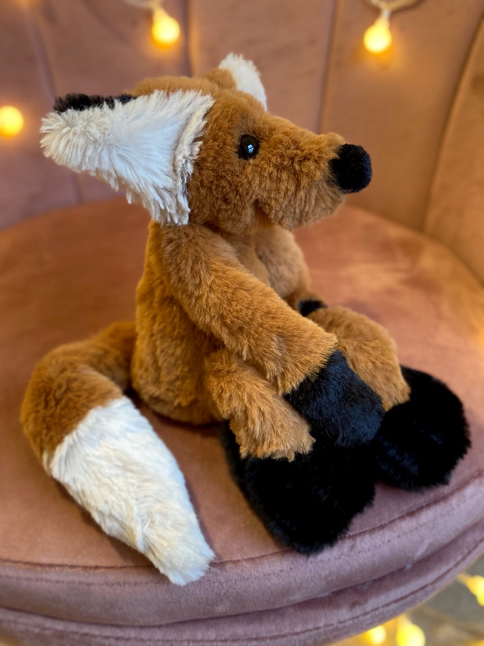 BIGFOOT RED FOX - Handmade Luxury Weighted Plush Fluffy Fox Doll
