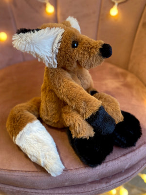 BIGFOOT RED FOX - Handmade Luxury Weighted Plush Fluffy Fox Doll