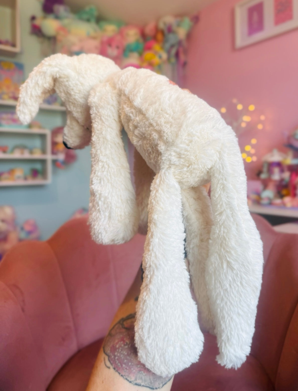 BIG ARCTIC FOX - Handmade Luxury Weighted Plush Fluffy Fox Doll