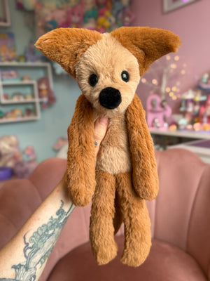 LATTE FOX - Handmade Luxury Weighted Plush Fluffy Fox Doll