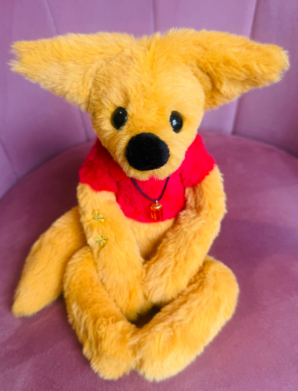 WINNIE THE POOH FOX (C) - Handmade Luxury Weighted Plush Fluffy Fox Doll