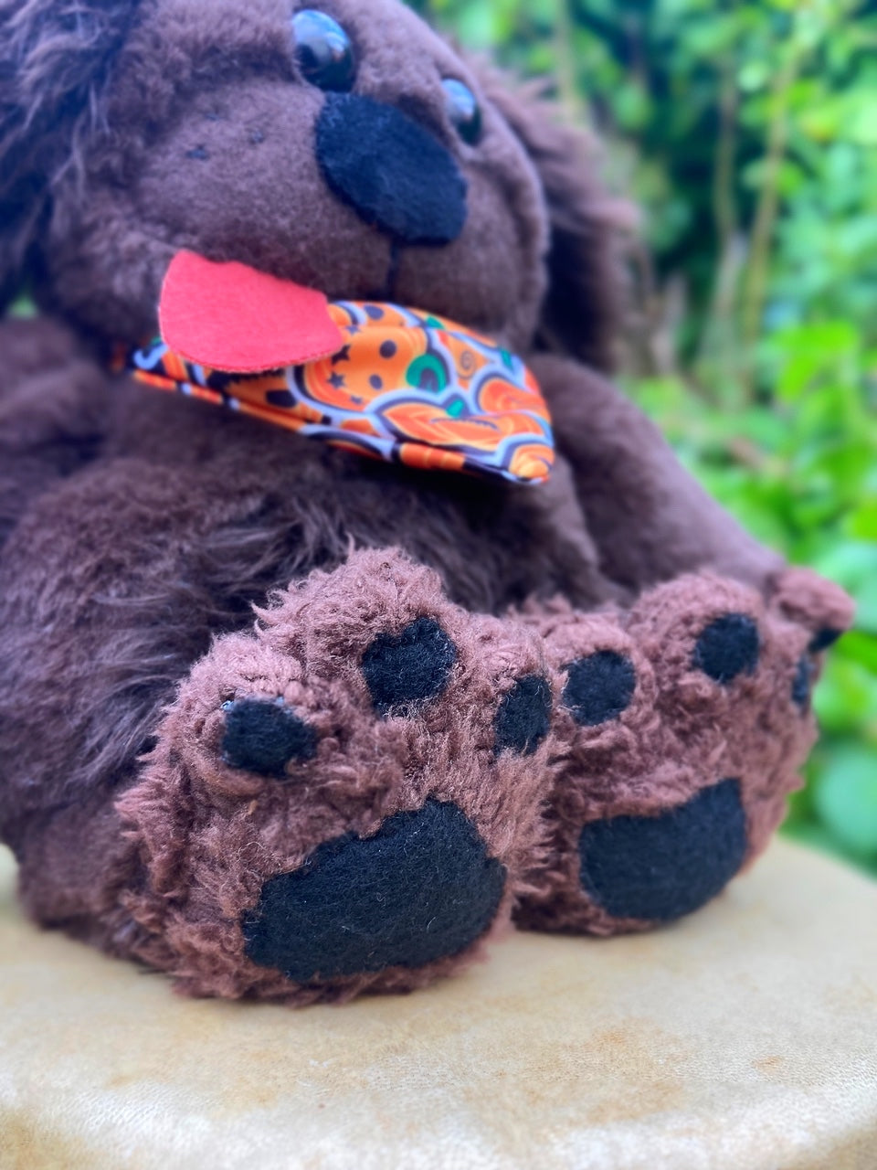 🎃Pumpkin the Puppy🎃- OOAK Handmade Weighted Plush Puppy Comfort Creature