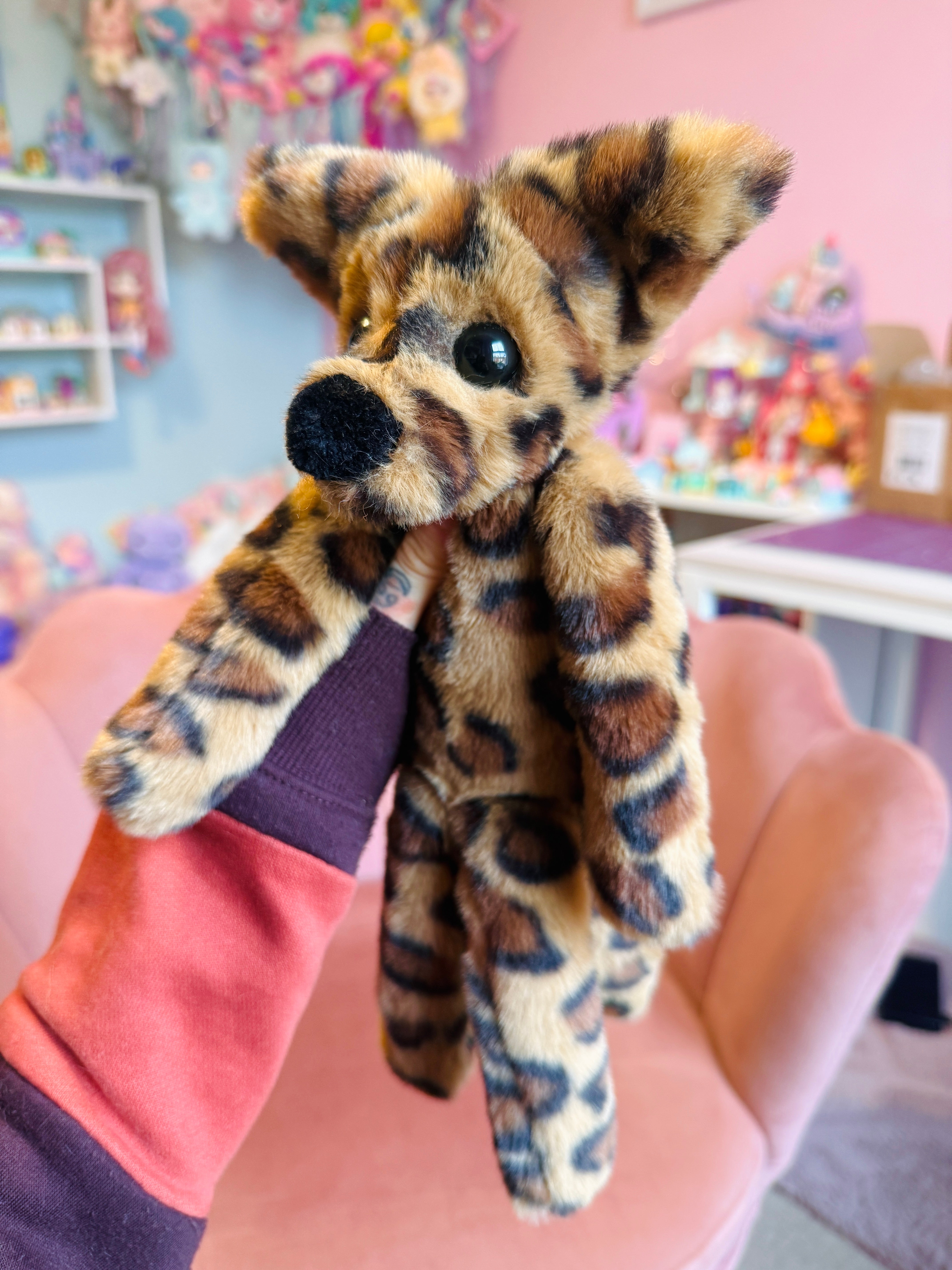 LEOPARD FOX - Handmade Luxury Weighted Fox Doll