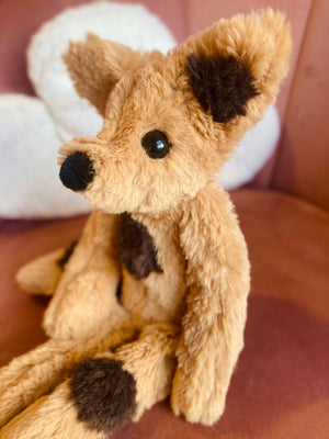 CHOC CHIP COOKIE FOX (B) - Handmade Luxury Weighted Fox Doll