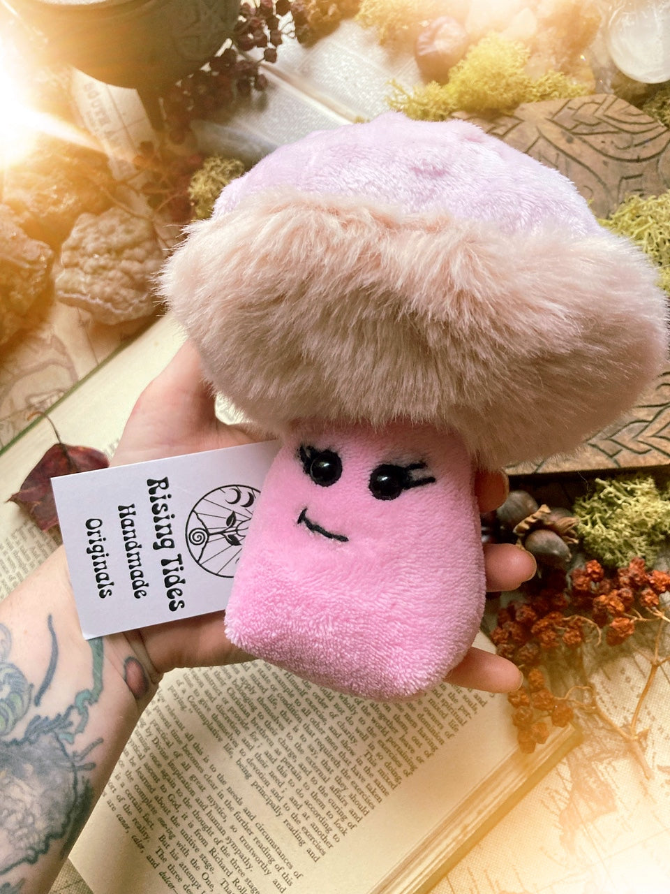 PINK PLUSHIE MUSHIE Handmade Plush Mushroom Friend