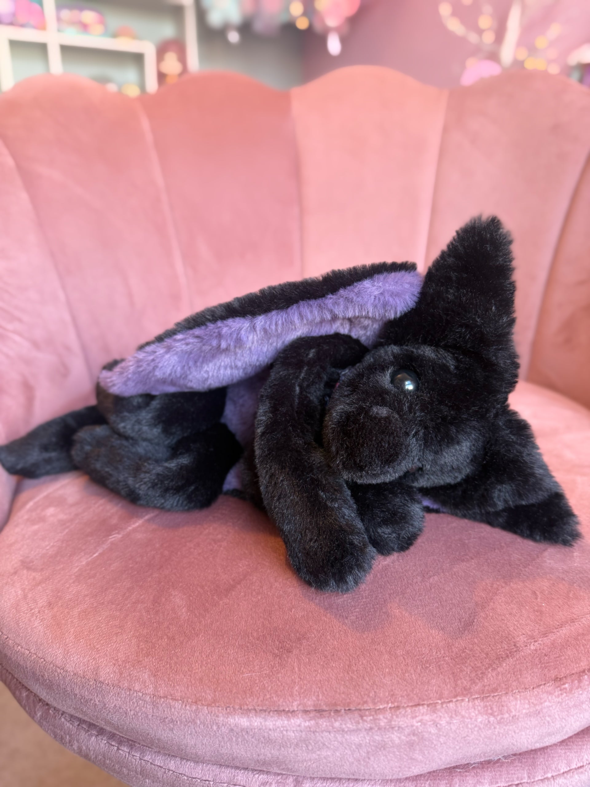 HECATE FLYING FOX - Handmade Luxury Weighted Plush Fluffy Fox Doll