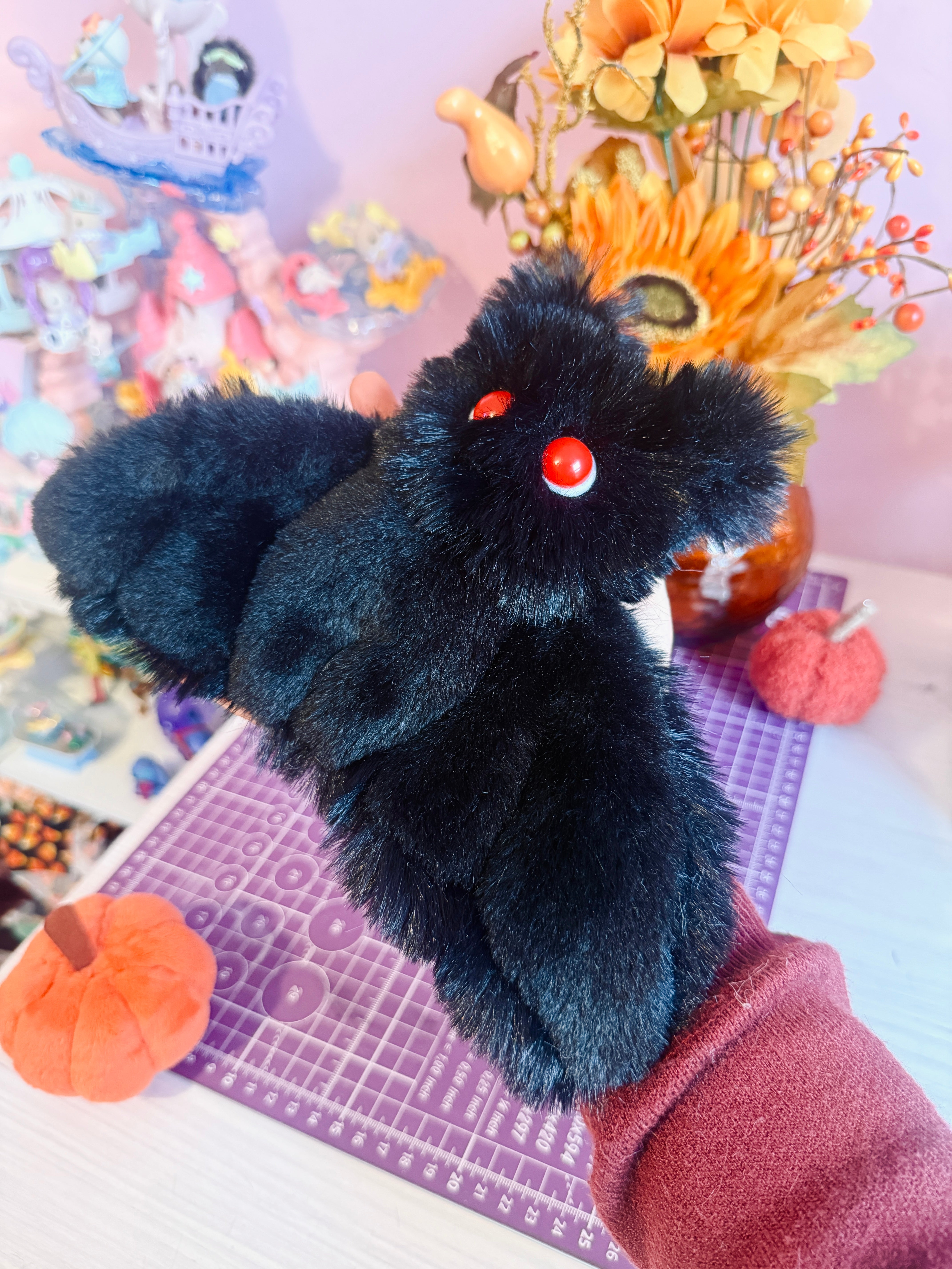 MOTHMAN PALMPUFF - Handmade Mini Luxury Weighted Doll