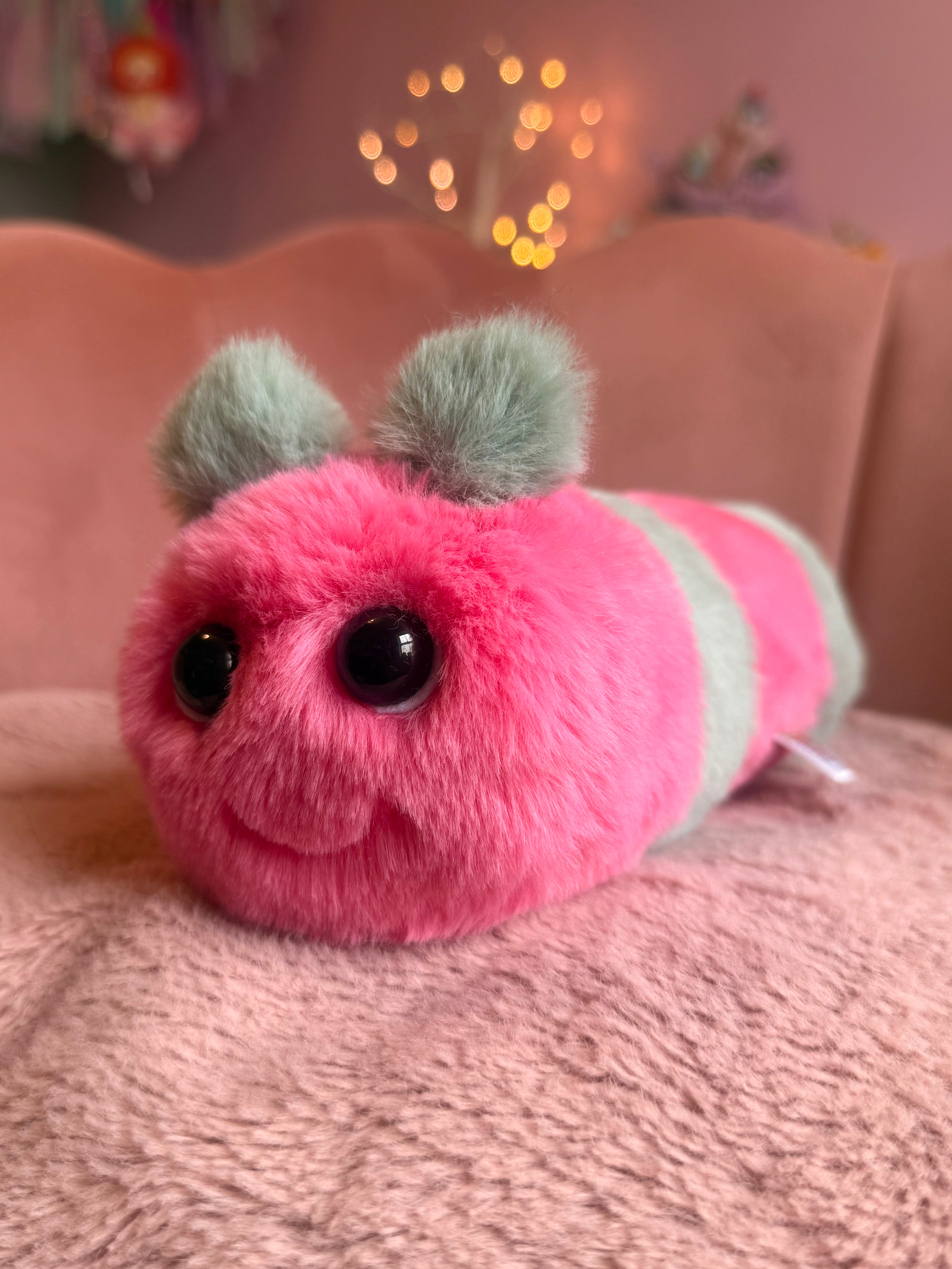 KIWIROSE PUDGEPUFF CATERPILLAR - Handmade Luxury Weighted Pudgepuff Doll