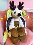 XXL FLYING FOREST FAWN - Handmade Luxury Weighted Plush Fluffy Fox Doll