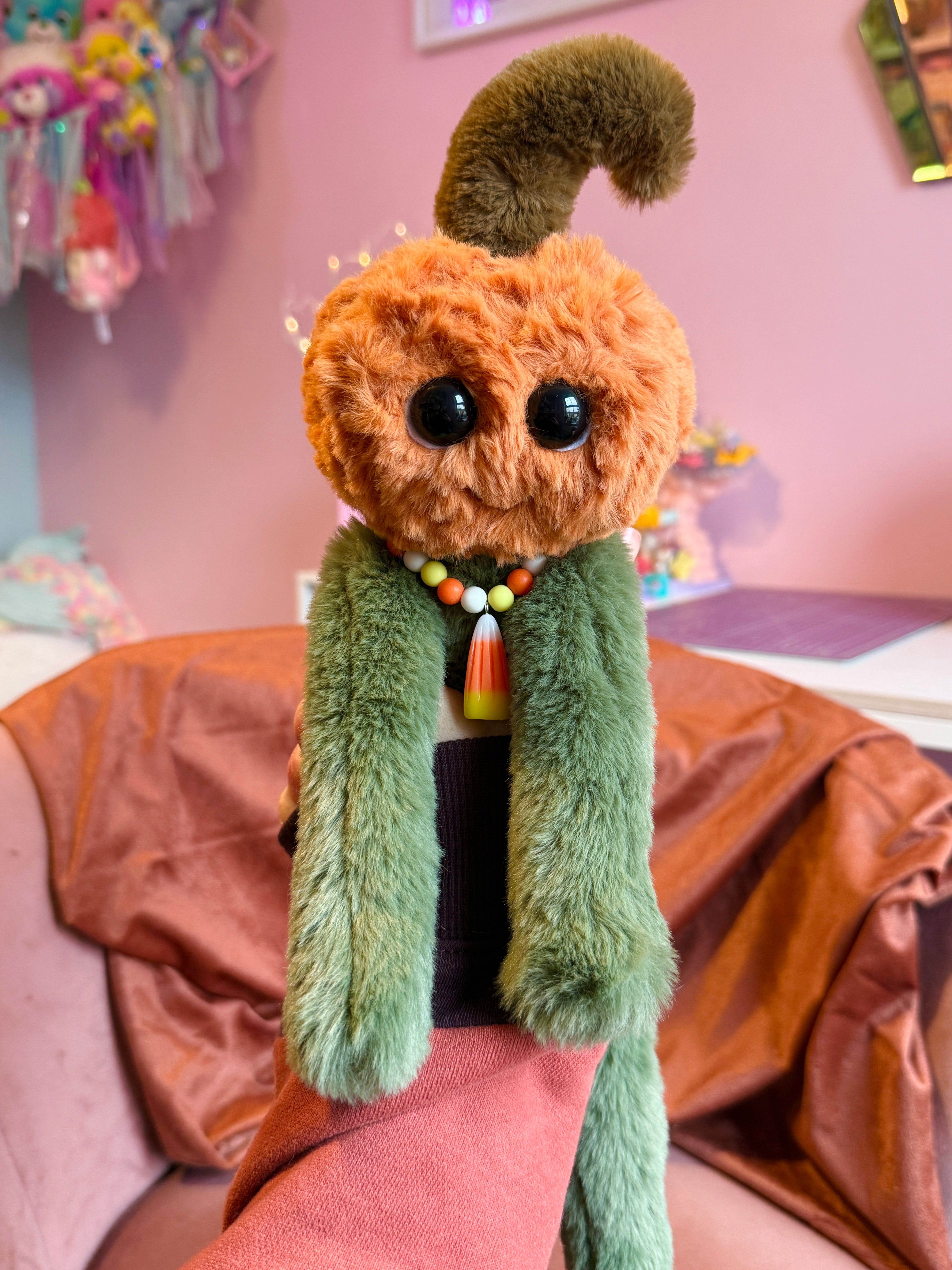 PUMPKIN PICKER FULL SIZE DOLL - Handmade Luxury Weighted Doll