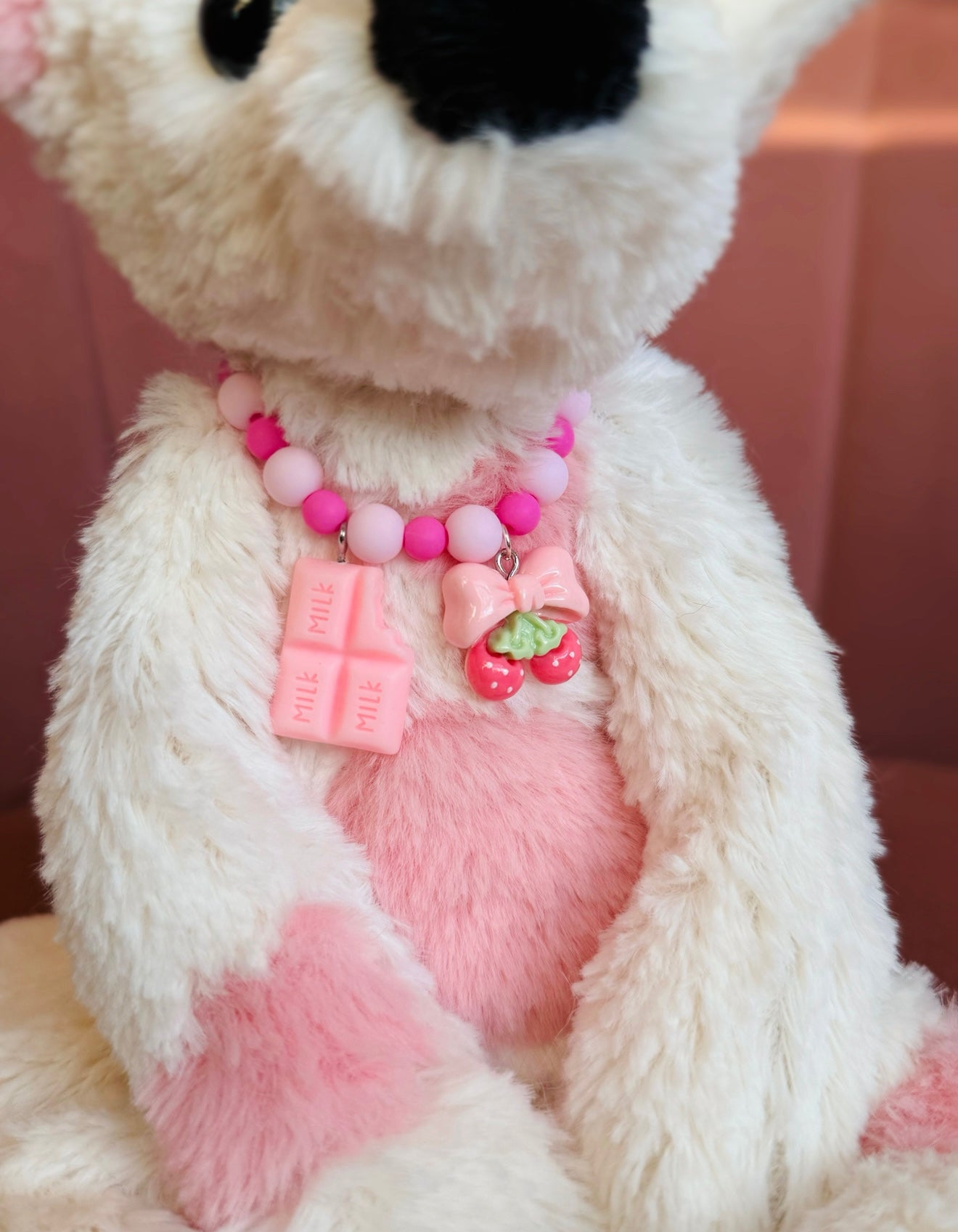STRAWBERRY MILK FOX - Handmade Luxury Weighted Plush Fluffy Fox Doll