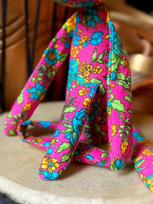 GARDEN PARTY FOX CUB (PINK) - Handmade Weighted Cotton Fox Doll