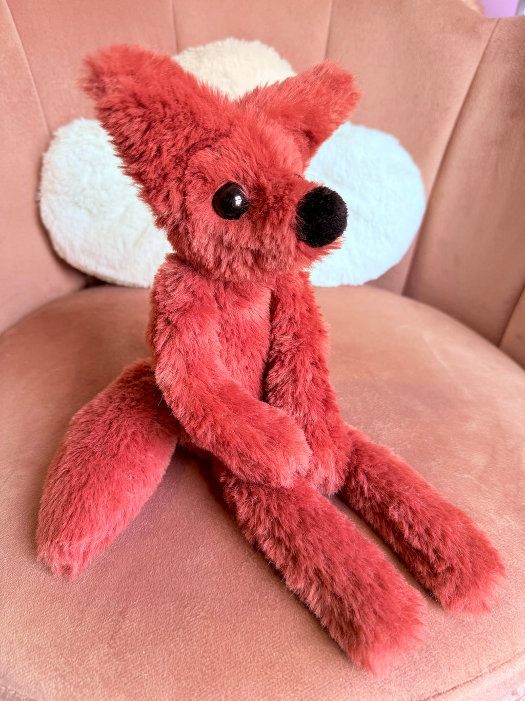 RUBY FOX - Handmade Luxury Weighted Plush Fluffy Fox Doll