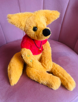 WINNIE THE POOH FOX (C) - Handmade Luxury Weighted Plush Fluffy Fox Doll