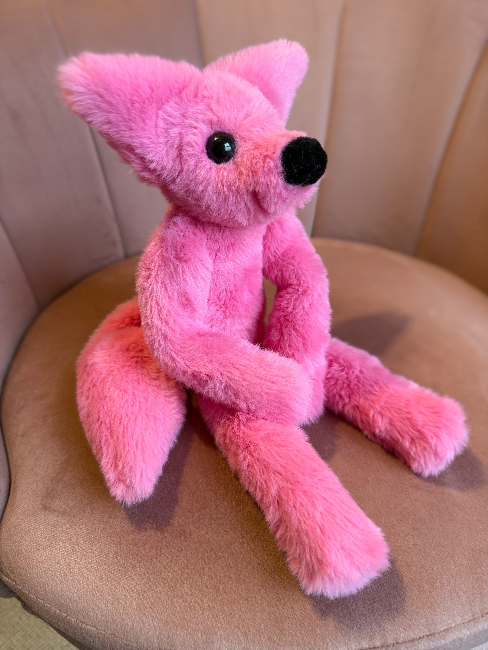 BUBBLEGUM FOX - Handmade Luxury Weighted Fox Doll