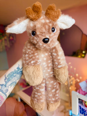 XXL FERAL WOODLAND DEER - Handmade Luxury Weighted Plush Doll