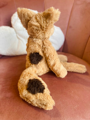 CHOC CHIP COOKIE FOX (B) - Handmade Luxury Weighted Fox Doll