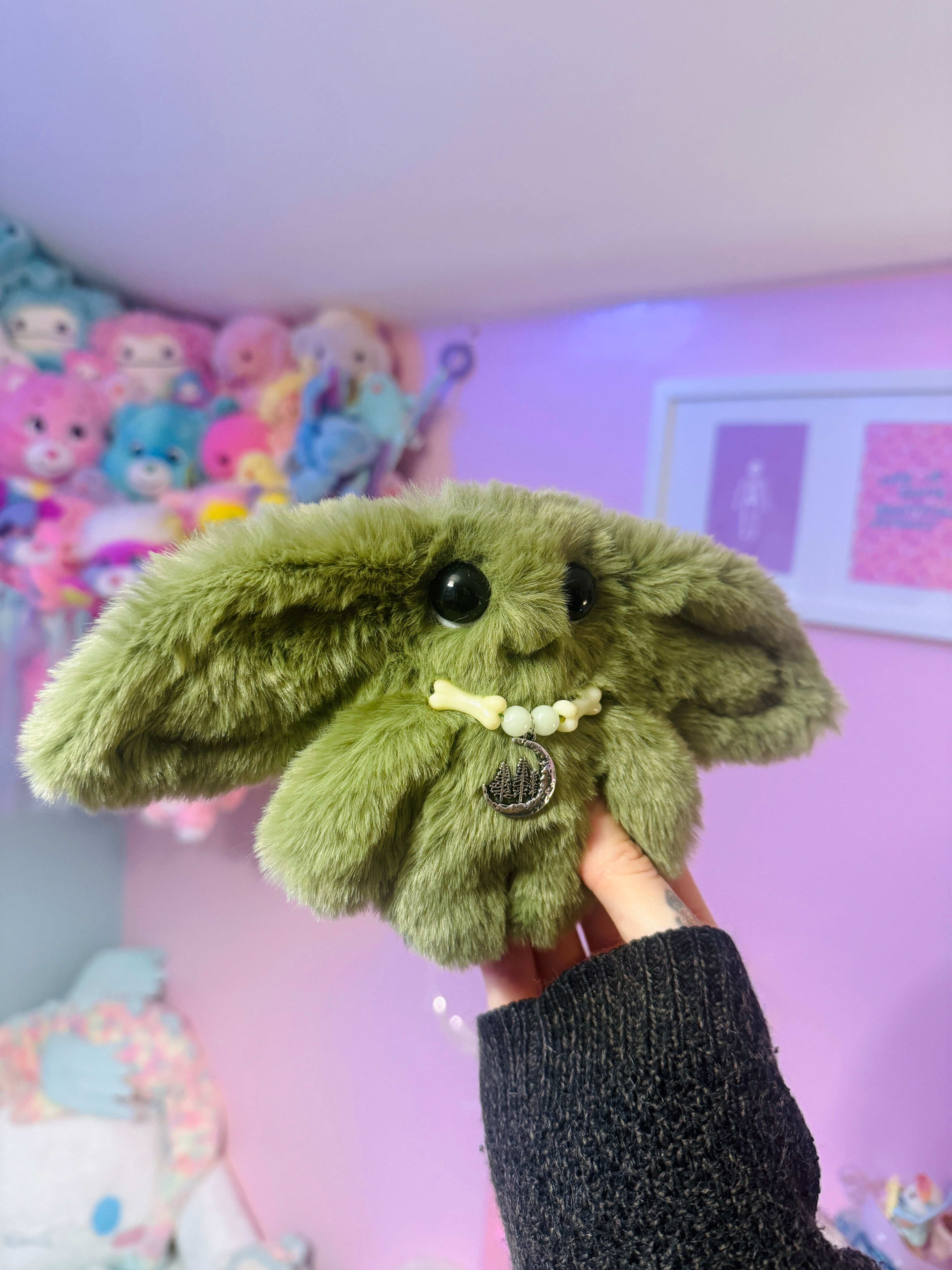 FOREST GOBLIN PALMPUFF (A) - Handmade Mini Luxury Weighted Doll