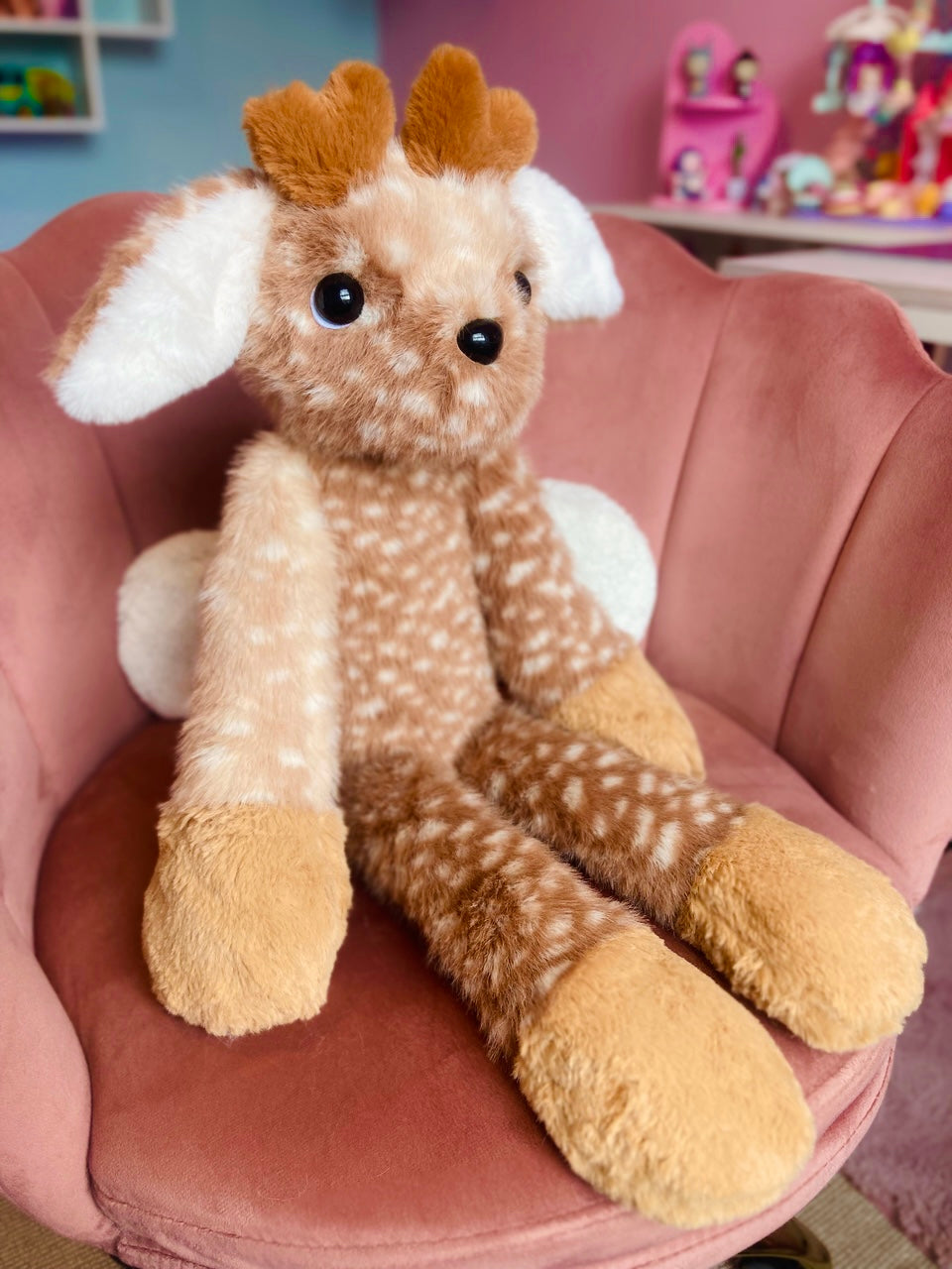 XL FERAL WOODLAND DEER - Handmade Luxury Weighted Plush Doll