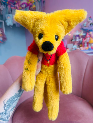 WINNIE THE POOH FOX (C) - Handmade Luxury Weighted Plush Fluffy Fox Doll