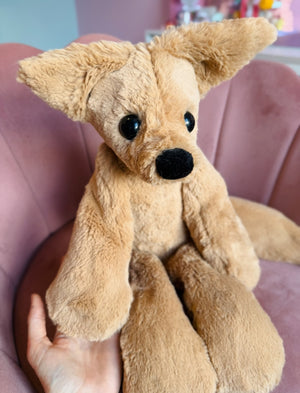 XL FUDGE FOX - Handmade Luxury Weighted Fox Doll