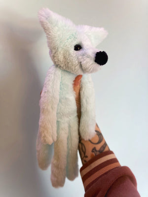 FROST FOX - Handmade Luxury Weighted Plush Fluffy Fox Doll