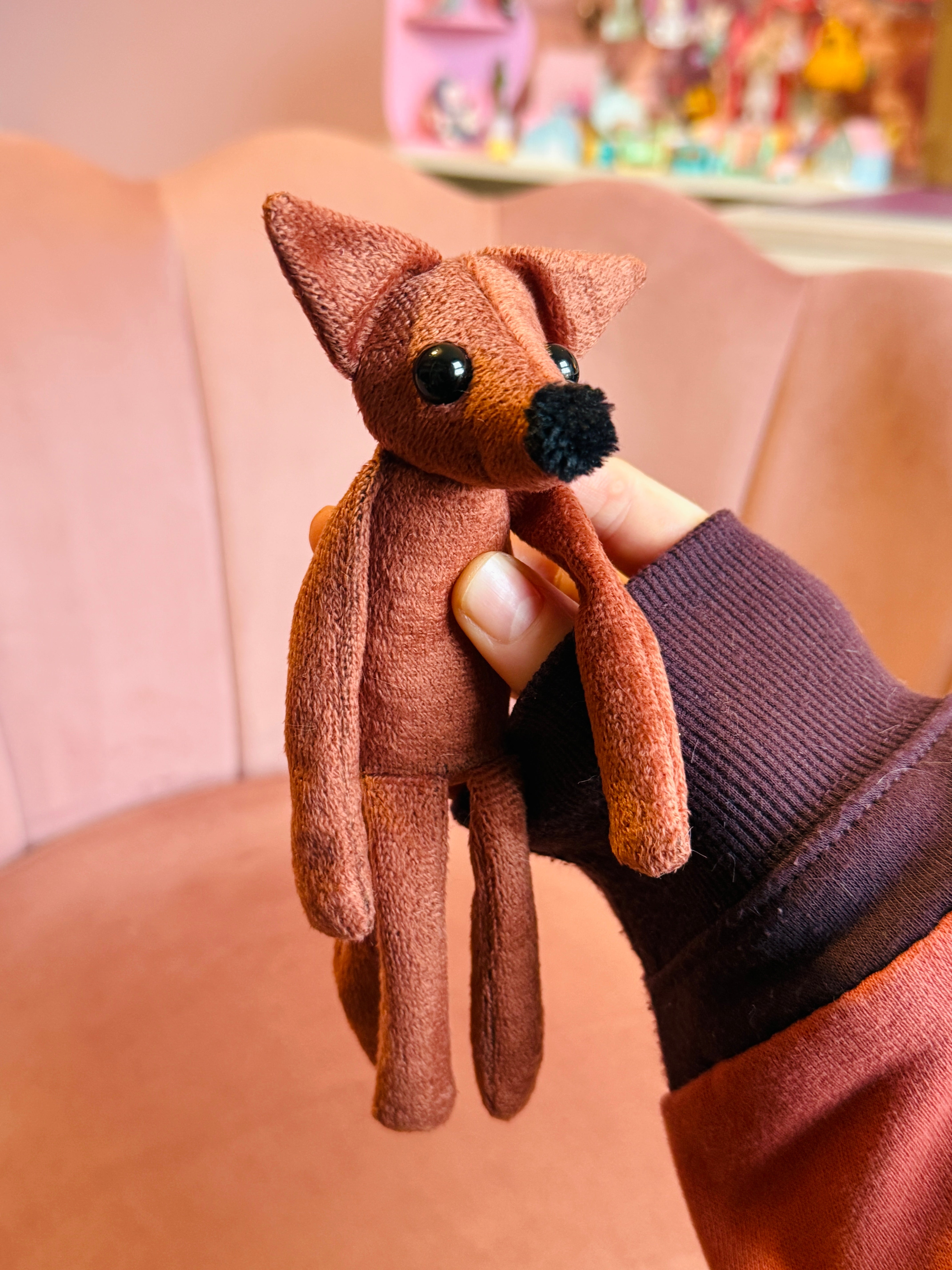 TINY MAPLE FOX (A) - Handmade Luxury Weighted Fox Doll