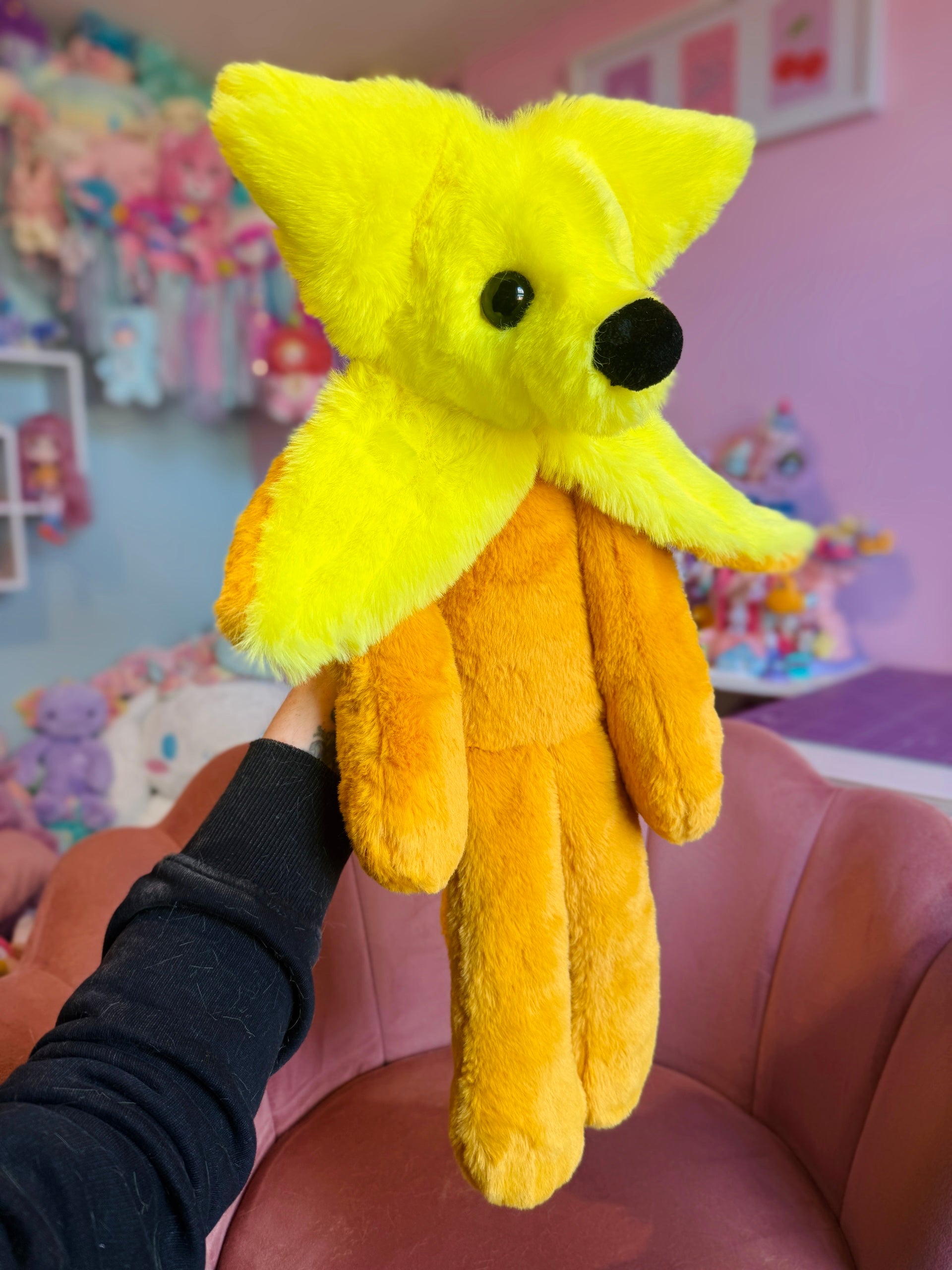XL BANANA FOX - Handmade Luxury Weighted Fox Doll