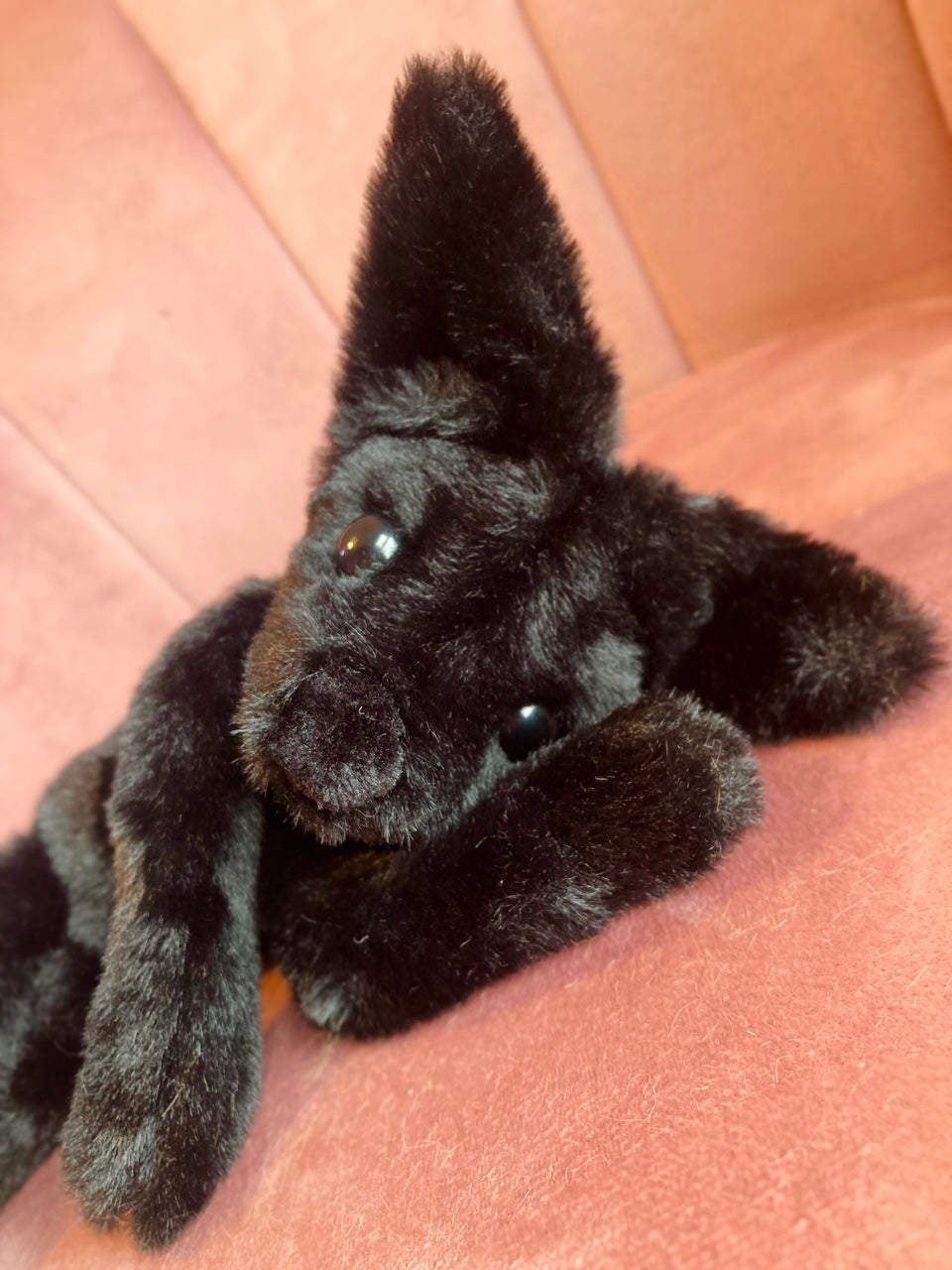 ONYX FOX - Handmade Luxury Weighted Plush Fluffy Fox Doll