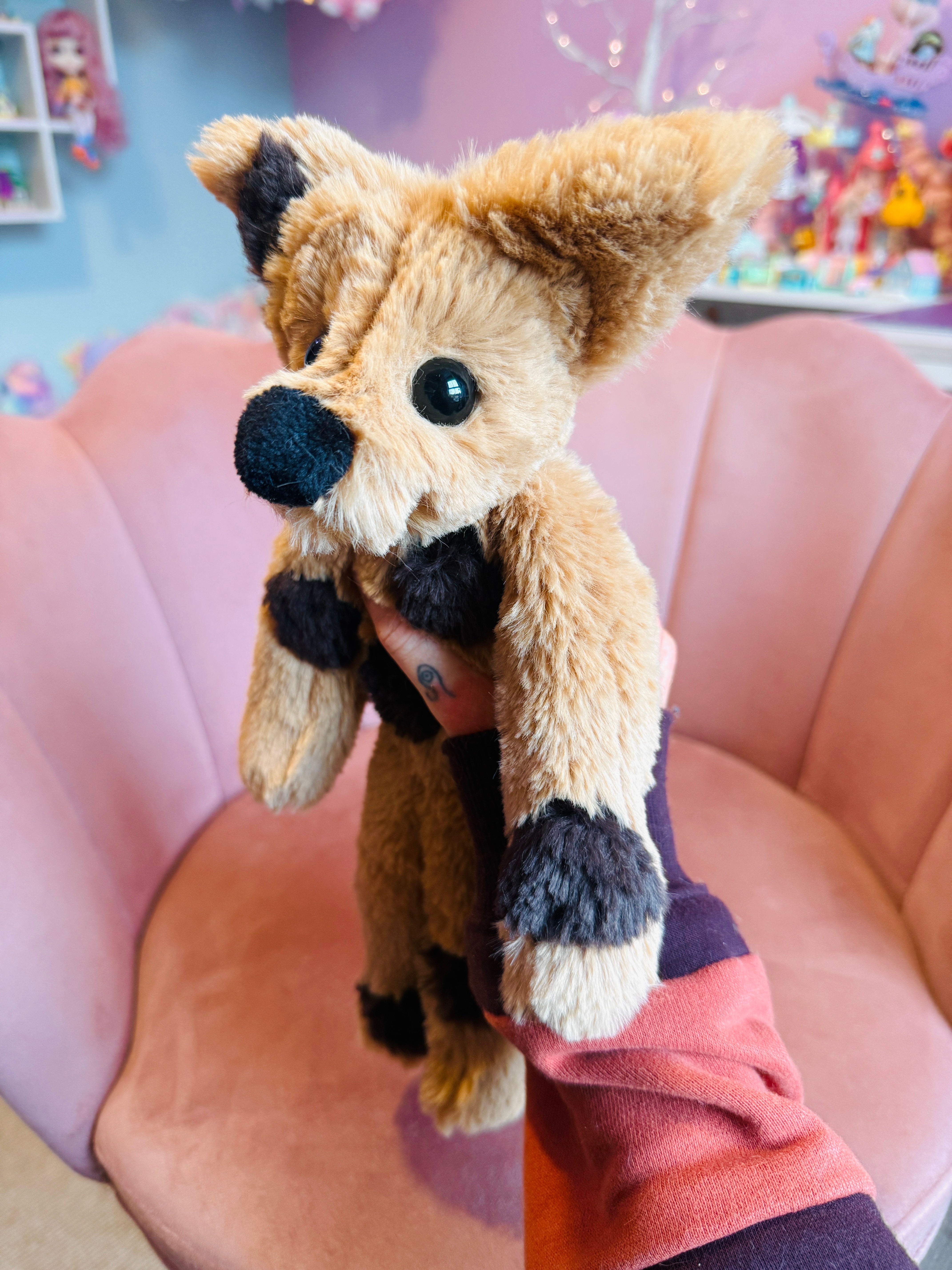 CHOC CHIP COOKIE FOX - Handmade Luxury Weighted Fox Doll