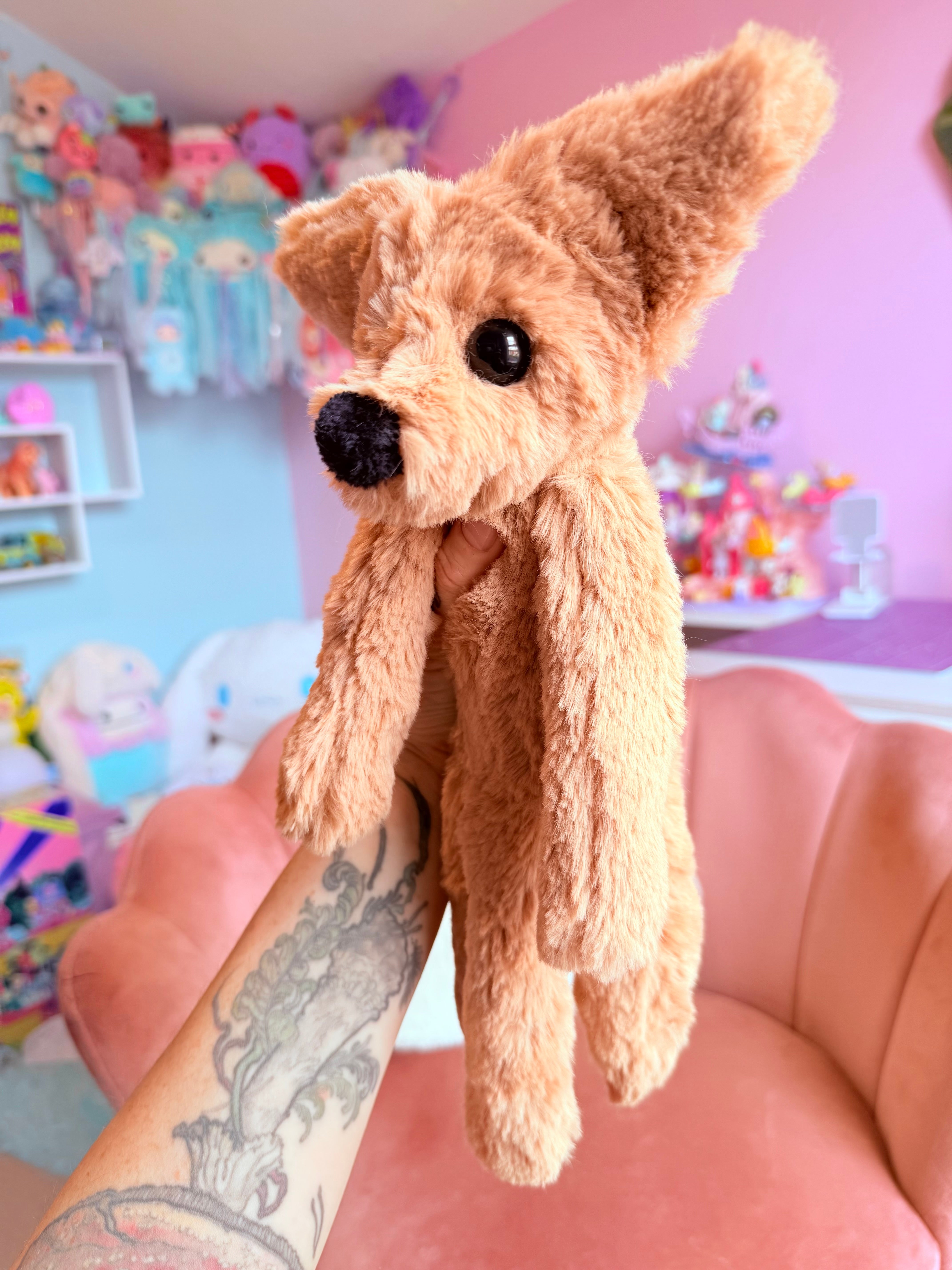 FUDGE FOX (A) - Handmade Luxury Weighted Fox Doll